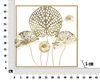 Quadro decorativo 3d bordo quadro oro foglie e fiori 50x50cm 40508 COLORI E LUCI - foto 5