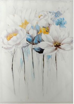 Quadro 70x100 fiori azzurri e bianchi mod. B  38059