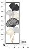 Quadro decorazione da parete ramo di foglie cornice scura 31x90  40787 - foto 5