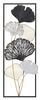 Quadro decorazione da parete ramo di foglie cornice scura 31x90  40787