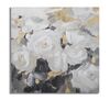 Immagine aggiuntiva di Quadro con tanti bei fiori bianchi e dettagli oro grigi e neri 90x90cm  40347