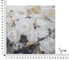 Quadro con tanti bei fiori bianchi e dettagli oro grigi e neri 90x90cm  40347 - foto 6