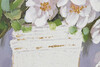 Particolare di Quadro lungo orizzontale vasi fiori bianchi e foglie verdi 140x70  43053