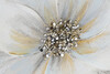 Immagine aggiuntiva di Quadro moderno corolla di fiore bianco su sfondo grigio 60x60  43038