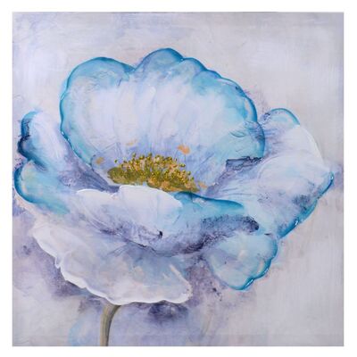 Quadro con fiore blu 55x55cm  38170