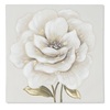 Quadro moderno fiore con sfondo decor 60x60 pistilli applicati  43036