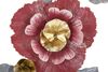 Immagine aggiuntiva di Quadro in metallo fiore rosso con foglie 76x111,8  41316
