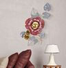 Quadro in metallo fiore rosso con foglie 76x111,8  41316 - foto 4