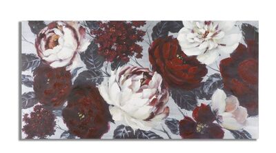 Quadro con fiorellini rosso porpora 120x60cm  40343