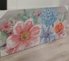 Quadro grande 120x60 fiori azzurri e rosa 43447 COLORI E LUCI
