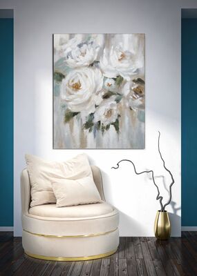 Magnifico quadro fiori bianchi 80x100  40275