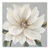 Quadro 40x40 fiori bianchi impreziositi da applicazioni sui pistilli 43041 COLORI E LUCI