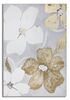 Immagine aggiuntiva di Quadro fiori bianchi e riflessi dorati 80x120 tonalit&agrave; tortora e grigio  4048