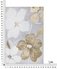 Quadro fiori bianchi e riflessi dorati 80x120 tonalit&agrave; tortora e grigio  40483 - foto 5