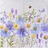 Quadro fiori di campo lilla e azzurri sfondo chiaro 80x80 modello A 40187 COLORI E LUCI