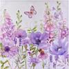 Quadro fiori di campo lilla e azzurri sfondo chiaro 80x80 modello B 40188 COLORI E LUCI