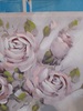 Particolare Quadro fiori di rosa in vaso bianco largo 70cm e alto 100cm