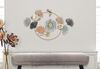 Immagine aggiuntiva di Quadro con fiori in metallo con cerchio e farfalla 91,4x57  40498