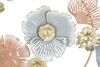 Particolare di Quadro con fiori in metallo con cerchio e farfalla 91,4x57  40498
