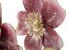 Immagine aggiuntiva di Quadro pannello in metallo con fiori piccoli e grandi bordeaux rossi oro 91,4