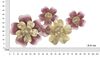 Quadro pannello in metallo con fiori piccoli e grandi bordeaux rossi oro 91,4x50,8  41314 - foto 5