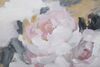Ulteriore dettaglio di Quadro lungo verticale con fiori rosa e dettagli grigi neri e oro 80x100  403