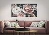 Immagine aggiuntiva di Quadro moderno fiori rosa e bianchi di notte 120x60cm  40342