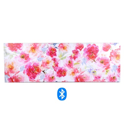 Quadro stampa su tela fiori fucsia 150x50 bluetooth  43518
