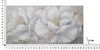 Quadro moderno lungo toni tortora con fiori bianchi e sprazzi oro 140x70cm 40348 COLORI E LUCI - foto 5