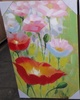 Quadro dipinto fiori colori vivaci prato verde 60x90cm - modello A 40116 COLORI E LUCI