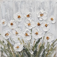 Quadretto fiori di campo bianchi 30x30  41385