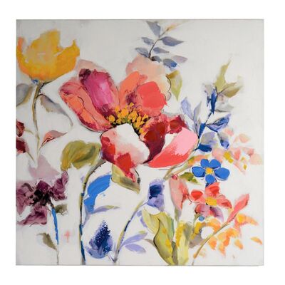 Quadro di forma quadrata 80x80cm con fiori  38845
