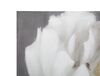 Particolare di Quadro 80x100 grande fiore bianco con sfondo grigio  40277