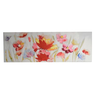 Quadro orizzontale lungo con fiori multicolor 150x50  38846