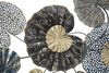 Immagine aggiuntiva di Quadro lungo orizzontale metallo toni blu oro tortora grigio 134,5x68,5  4129