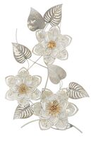 Quadro in metallo composizione maginifici fiori bianchi 39x67,5 40690 COLORI E LUCI