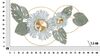 Quadro orizzontale fiori azzurri e foglie verdi 90,5x50 in metallo  40497 - foto 5