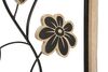Particolare di Pannello quadro in metallo e legno antichizzato fiori 30x60  41104