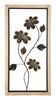 Pannello quadro in metallo e legno antichizzato fiori 30x60 A 41104 COLORI E LUCI