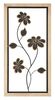 Originale quadro in metallo e legno 30x60 con fiori B  41105