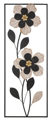 Quadro metallo legno stretto e alto 27x70 fiori Mod. A  41106