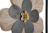 Particolare di Quadro in metallo con fiori e particolari in legno 27x70  41107