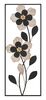 Quadro in metallo con fiori e particolari in legno 27x70 Mod. B 41107 COLORI E LUCI