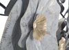 Particolare di Quadro a pannello in metallo toni scuri con fiori e foglie 152x72,4  41198