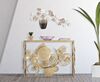 Immagine aggiuntiva di Quadro moderno in metallo vaso bronzato con fiori bianchi e rosa 87,5c46  404