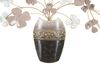 Particolare di Quadro moderno in metallo vaso bronzato con fiori bianchi e rosa 87,5c46  40496