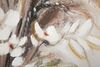 Ulteriore dettaglio di Quadro pampas e fiori in vaso tonalit&agrave; tortora 60x120  41007