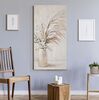 Quadro pampas e fiori in vaso tonalit&agrave; tortora 60x120  41007 - foto 4
