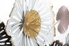 Particolare di Quadro decorazione a parete fiori e foglie rose gold rame 106x60,5  40793