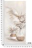 Quadro alto verticale delicato tonalit&agrave; beige e tortora vaso di fiori e pampas 60x120  41008 - foto 5
